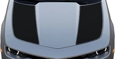 2014 to 2015 Chevy Camaro Hood Side Blackouts / Stripes . Installed on Car