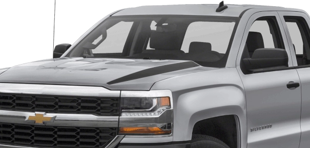 2016 to 2018 Chevy Silverado Hood Spears . Installed on Car