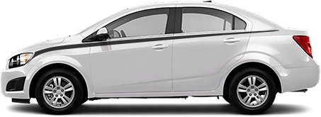 2012 to 2020 Chevy Sonic Upper Bodyline Stripes . Installed on Car