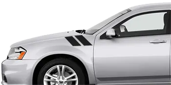 BUY and CUSTOMIZE Dodge Avenger - Hood to Fender Hash Stripes