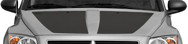 2007 to 2012 Dodge Caliber Main Hood Decal / Stripe . Installed on Car