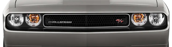 2008 to 2014 Dodge Challenger Front Fascia Blackout . Installed on Car