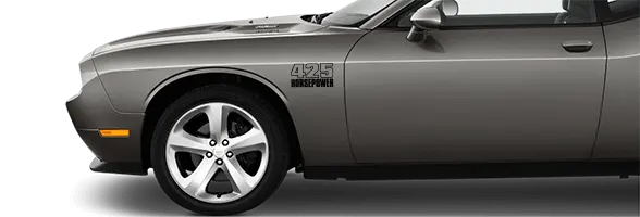 2008 to 2014 Dodge Challenger Front Fender Callouts . Installed on Car