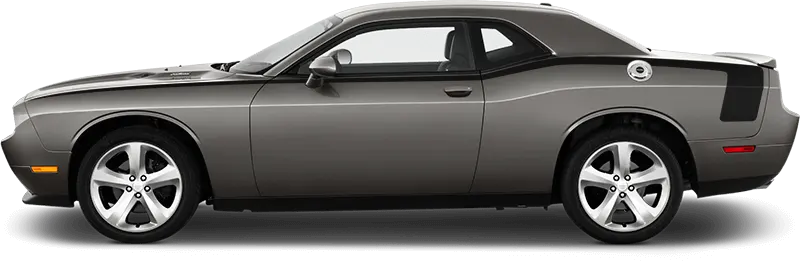 2008 to 2014 Dodge Challenger Full Length Hockey Pinstripes . Installed on Car
