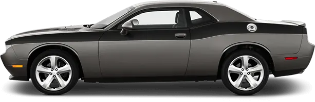 2008 to 2014 Dodge Challenger Full Length Upper Body Stripes . Installed on Car