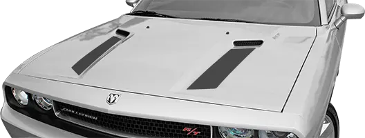 2008 to 2014 Dodge Challenger Hood Intake Accent Stripes . Installed on Car
