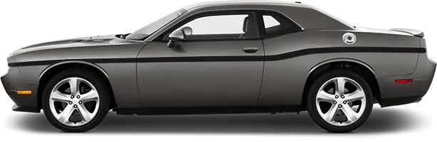 2008 to 2014 Dodge Challenger MOPAR 10 Style Beltline Stripes . Installed on Car