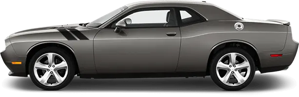 2008 to 2014 Dodge Challenger OEM Style Hood to Fender Hash Stripes . Installed on Car