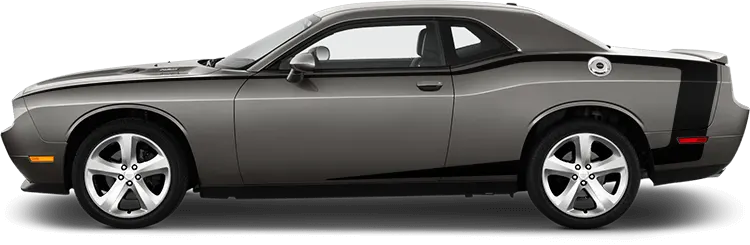 2008 to 2014 Dodge Challenger Reverse C Side Pinstripes . Installed on Car