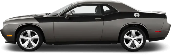 2008 to 2014 Dodge Challenger Full Length Upper Body Hash Combo Stripes . Installed on Car