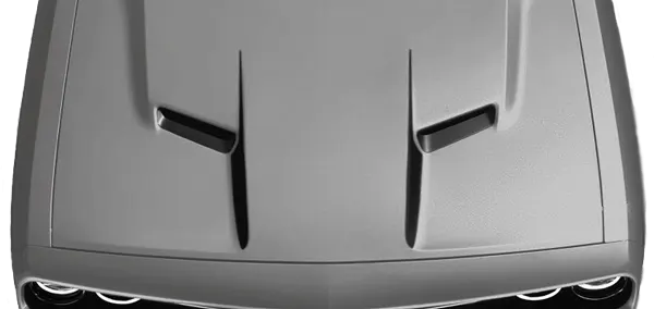 2015 to 2023 Dodge Challenger Center Hood Accent Spears . Installed on Car