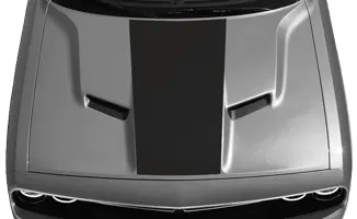 2015 to 2023 Dodge Challenger Center Hood Decal . Installed on Car