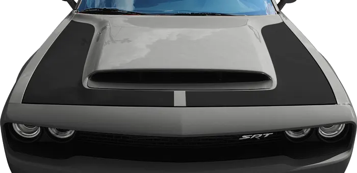 2015 to 2023 Dodge Challenger SRT Demon Hood Side Blackout . Installed on Car