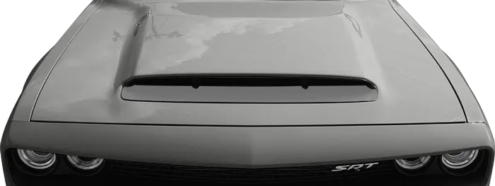 2015 to 2023 Dodge Challenger SRT Demon Power Bulge Hood Intake Blackout . Installed on Car