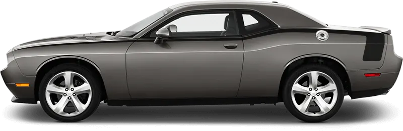 2015 to 2023 Dodge Challenger Full Length Hockey Pinstripes . Installed on Car