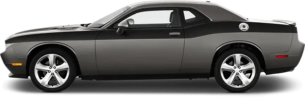2015 to 2023 Dodge Challenger Full Length Upper Body Stripes . Installed on Car