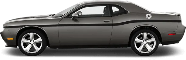 2015 to 2023 Dodge Challenger MOPAR 10 Style Beltline Stripes . Installed on Car