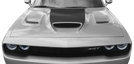 2015 to 2023 Dodge Challenger SRT Hellcat / SRT 392 Power Bulge Hood Decal . Installed on Car