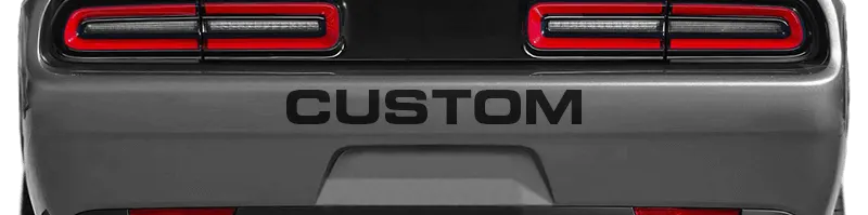 2015 to 2023 Dodge Challenger Rear Bumper Text . Installed on Car