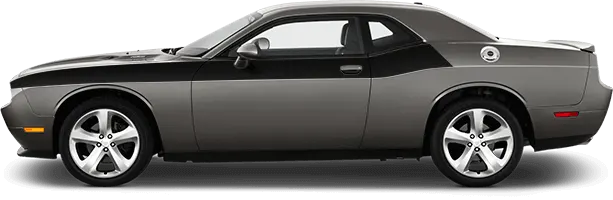 2015 to 2023 Dodge Challenger RT Classic Retro Stripes . Installed on Car