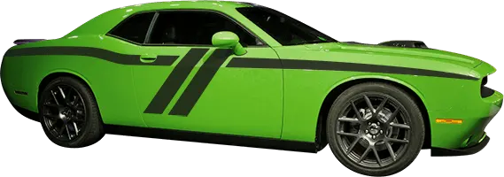 2015 to 2023 Dodge Challenger Trans-Am Side Stripes . Installed on Car
