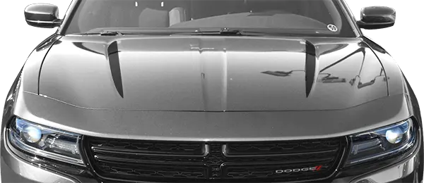 2015 to 2023 Dodge Charger Hood Spears . Installed on Car