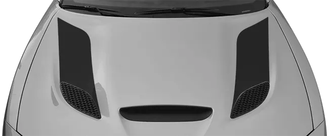 2015 to 2023 Dodge Charger SRT Hellcat Hood Vent / Nostril Flares . Installed on Car