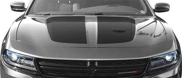 2015 to 2023 Dodge Charger Main Hood Decal . Installed on Car