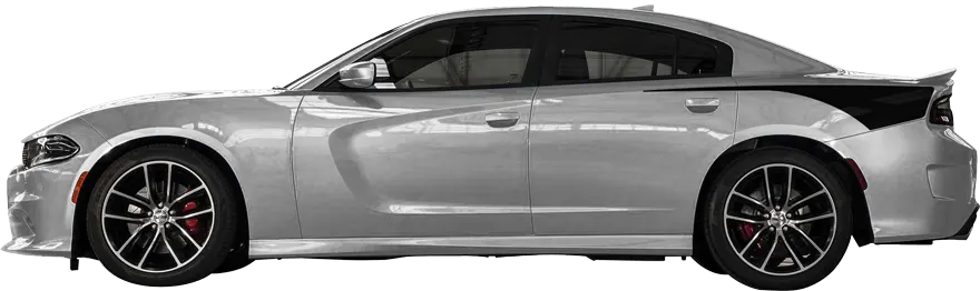 2015 to 2023 Dodge Charger Rear Quarter Hatchet Stripes . Installed on Car
