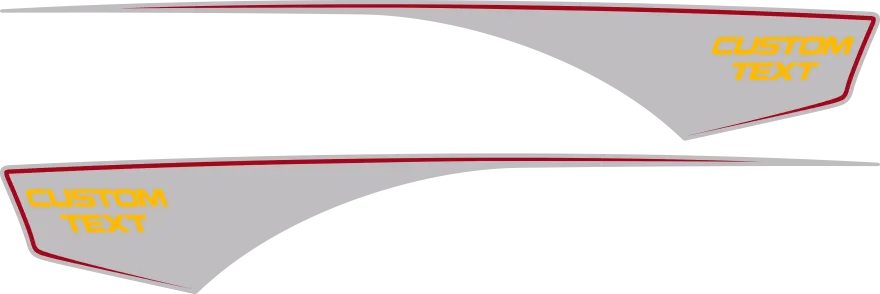 Rear Quarter Hatchet Stripes Graphic Design Style 02