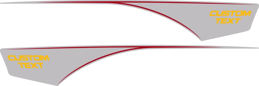 Rear Quarter Hatchet Stripes Graphic Design Style 03