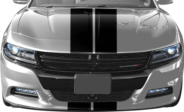 2015 to 2023 Dodge Charger Rally Racing Dual Stripes Kit . Installed on Car