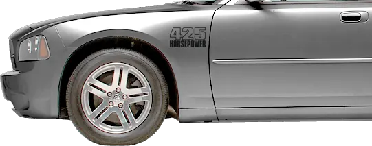 2006 to 2010 Dodge Charger Front Fender Callouts . Installed on Car