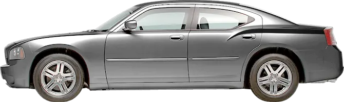 2006 to 2010 Dodge Charger Rear Quarter Stinger Stripes . Installed on Car