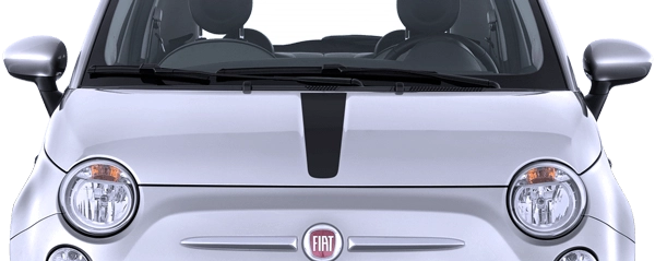 2013 to 2019 Fiat 500 Hood Center Stripe . Installed on Car