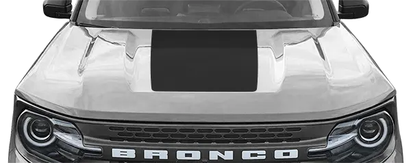 2021 to Present Ford Bronco Sport Center Hood Decal Graphic Blackout . Installed on Car