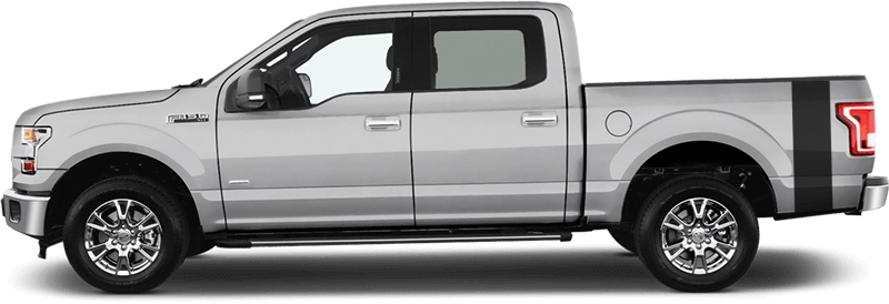 2015 to 2020 Ford F-150 Bed Side Tail Stripes . Installed on Car