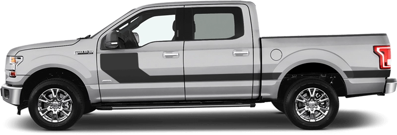 2015 to 2020 Ford F-150 Hockey Stick Side Stripes . Installed on Car