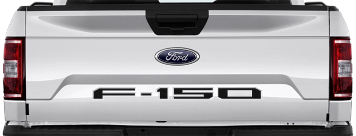 2015 to 2020 Ford F-150 Tailgate F-150 Logo Inlay . Installed on Car