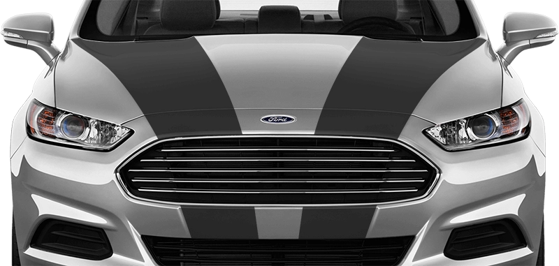 2013 to 2020 Ford Fusion Hood Side Stripes . Installed on Car