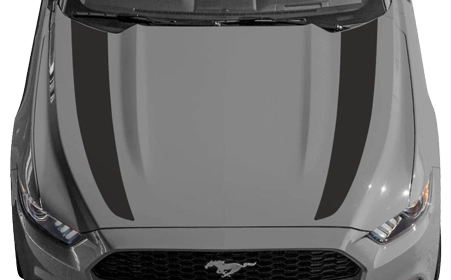 2015 to Present Ford Mustang Hood Side Accent Stripes . Installed on Car