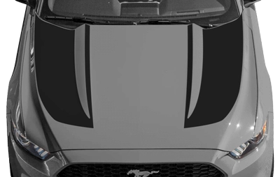2015 to Present Ford Mustang Inverted Spear Hood Stripes . Installed on Car