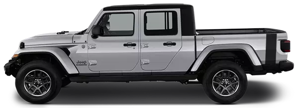 2020 to Present Jeep Gladiator JT Bed-Side Tail Stripe Graphics . Installed on Car